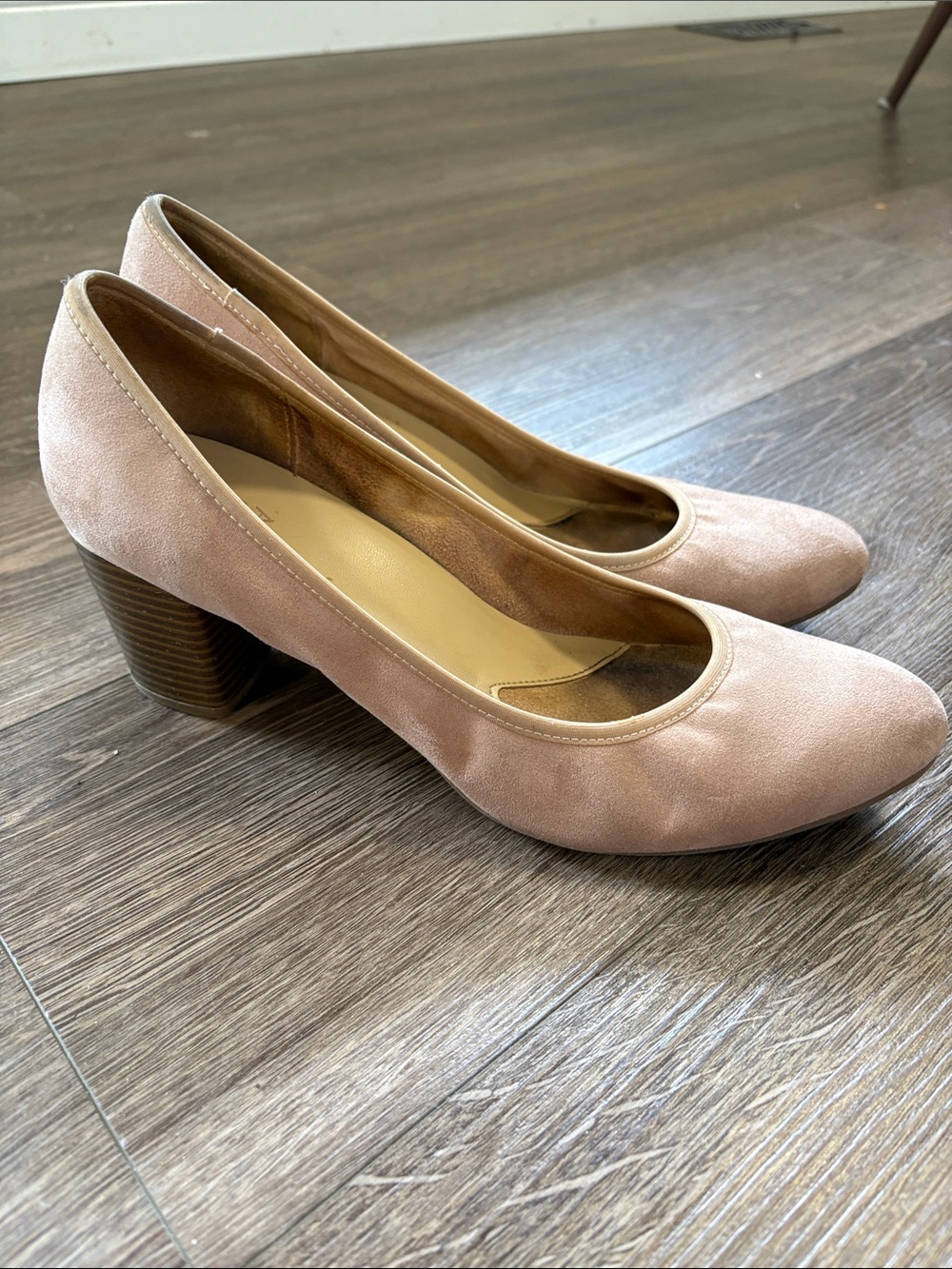 Naturalizer Women's Dusty Pink Block Heel Pumps